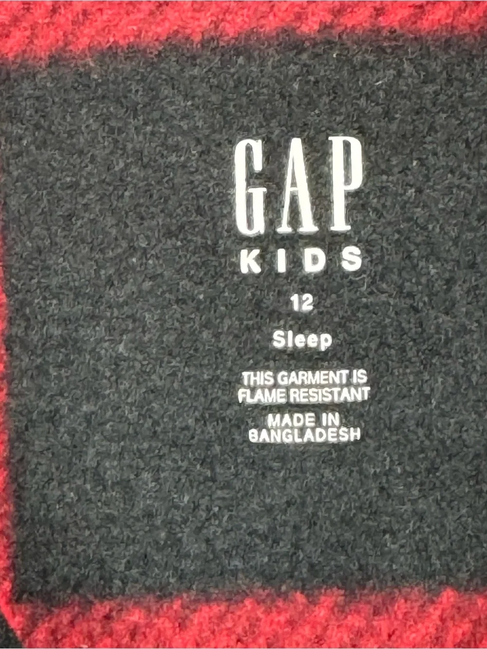 GAP Kids 2 piece buffalo check pajama set. Very soft, cozy fleece. Youth size 12